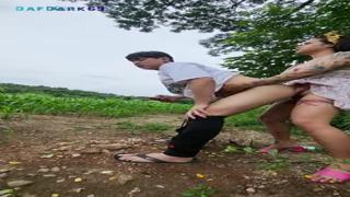 Tricked into thug passionate rough outdoor anal👌 with gorgeous ladyboy