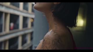 Skinny Asian tattooed siren's sultry solo seduction