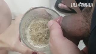 Blindly obedient submissive nympho gets drenched in unfiltered golden showers delighting in her newfound fetish