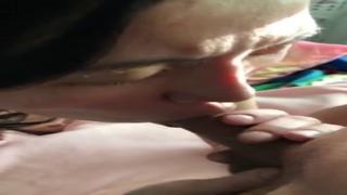 Slutty sucker's ultimate reward: getting puked on by a generous donor