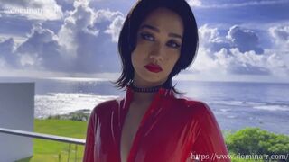 Japanese Domina R latex under skies