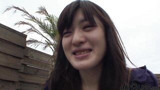 Japanese Babe Sucks Off The Balcony